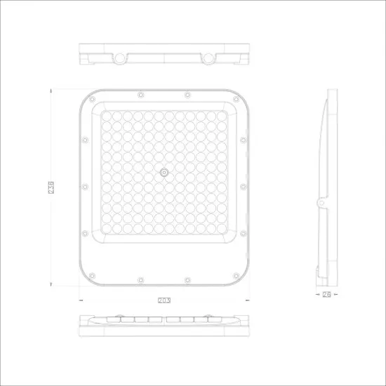 Italux Timbo  szürke LED kültéri reflektor (IT-FD-23913-100W) LED 1 izzós IP65