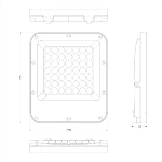 Italux Timbo  szürke LED kültéri reflektor (IT-FD-23913-30W) LED 1 izzós IP65