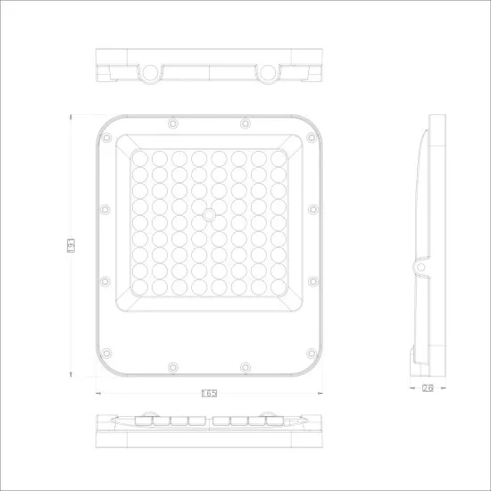 Italux Timbo  szürke LED kültéri reflektor (IT-FD-23913-50W) LED 1 izzós IP65