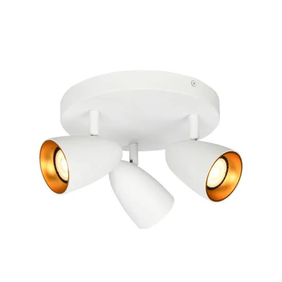Italux Tino  fehér-arany mennyezeti spotlámpa (IT-SPL-36748-3R-WH-GD) GU10 3 izzós IP20