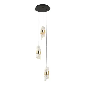 Italux Tonga  fekete-arany LED függesztett lámpa (IT-PND-26374-3-23W-3K-BK-GD) LED 3 izzós IP20