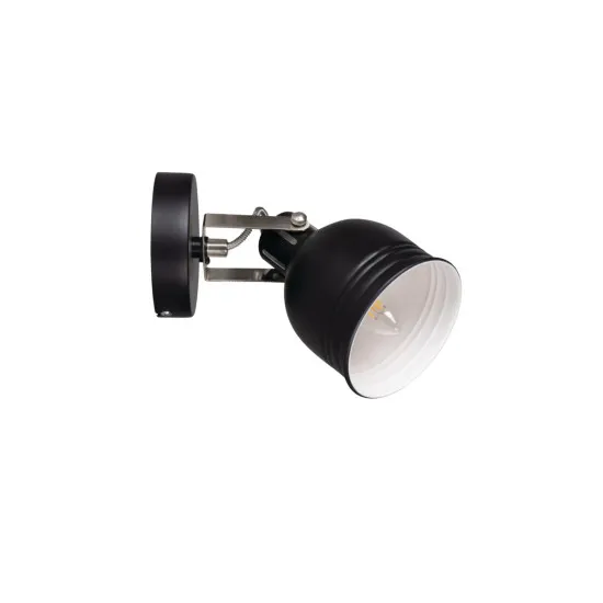 Kanlux Derato fekete-ezüst fali/mennyezeti spotlámpa (KAN-35640) E14 1 izzós IP20