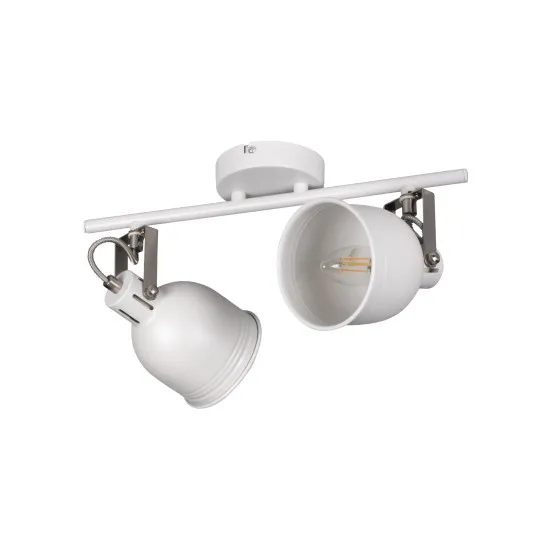 Kanlux Derato fehér-ezüst mennyezeti spotlámpa (KAN-35643) E14 2 izzós IP20