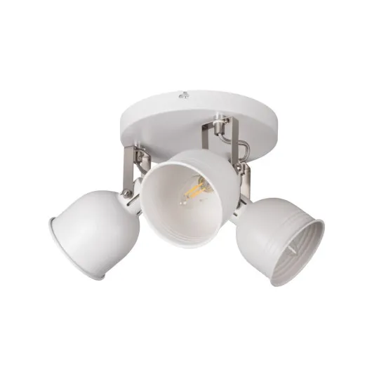 Kanlux Derato fehér-ezüst mennyezeti spotlámpa (KAN-35645) E14 3 izzós IP20