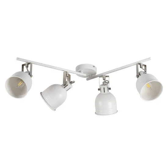 Kanlux Derato fehér-ezüst mennyezeti spotlámpa (KAN-35647) E14 4 izzós IP20