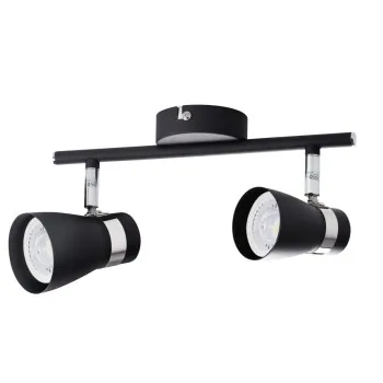 Kanlux Enali fekete mennyezeti spotlámpa (KAN-28763) GU10 2 izzós IP20