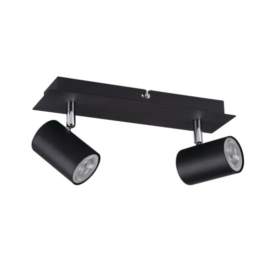 Kanlux Evalo fekete mennyezeti spotlámpa (KAN-35693) GU10 2 izzós IP20