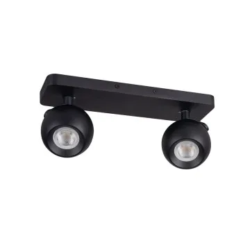 Kanlux Galoba fekete mennyezeti spotlámpa (KAN-33675) GU10 2 izzós IP20