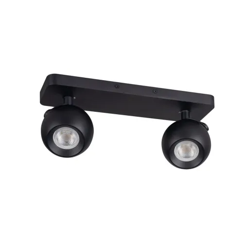 Kanlux Galoba fekete mennyezeti spotlámpa (KAN-33675) GU10 2 izzós IP20