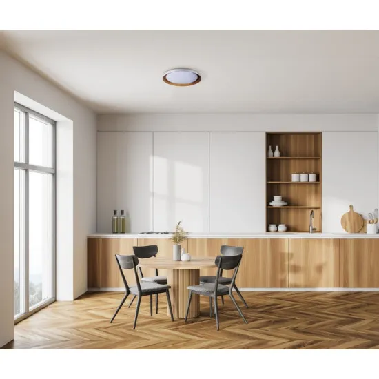 Kanlux Nifu fehér-tölgy LED mennyezeti lámpa (KAN-37317) LED 1 izzós IP20