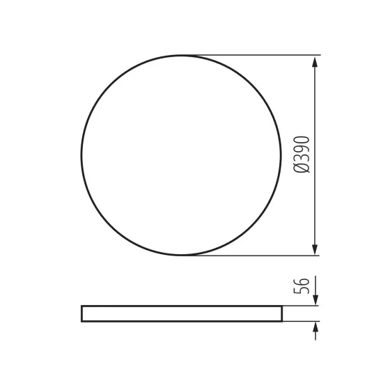 Kanlux S Plafon fehér LED mennyezeti lámpa (KAN-38611) LED 1 izzós IP20