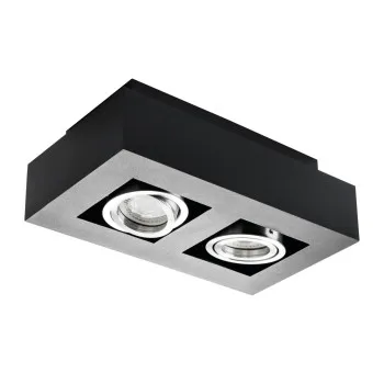 Kanlux Stobi fekete mennyezeti spotlámpa (KAN-26832) GU10 2 izzós IP20