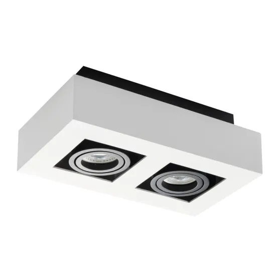 Kanlux Stobi fehér mennyezeti spotlámpa (KAN-26833) GU10 2 izzós IP20