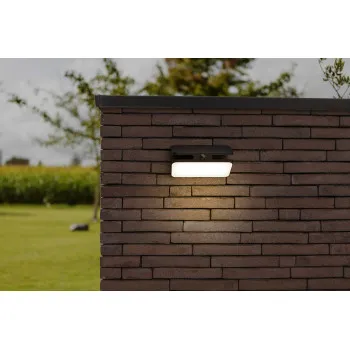 Lutec Aero matt fekete napelemes LED kültéri fali lámpa (LUT-6919501330) LED 1 izzós IP54