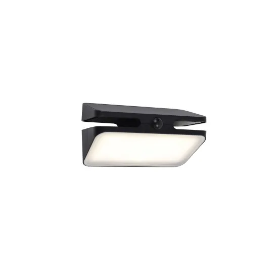 Lutec Aero matt fekete napelemes LED kültéri fali lámpa (LUT-6919501330) LED 1 izzós IP54