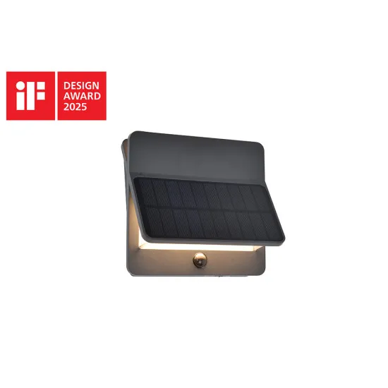 Lutec Aleta sötétszürke napelemes LED kültéri fali lámpa (LUT-6915401118) LED 1 izzós IP54