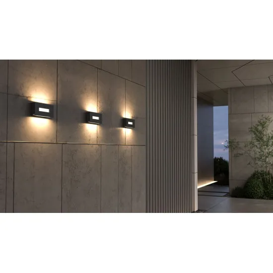 Lutec Arteo sötétszürke LED kültéri fali lámpa (LUT-5117002454) LED 1 izzós IP65
