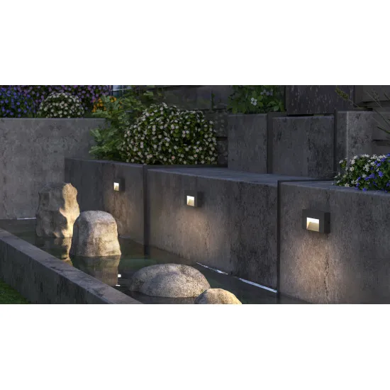 Lutec Arteo sötétszürke LED kültéri fali lámpa (LUT-6417001454) LED 1 izzós IP65