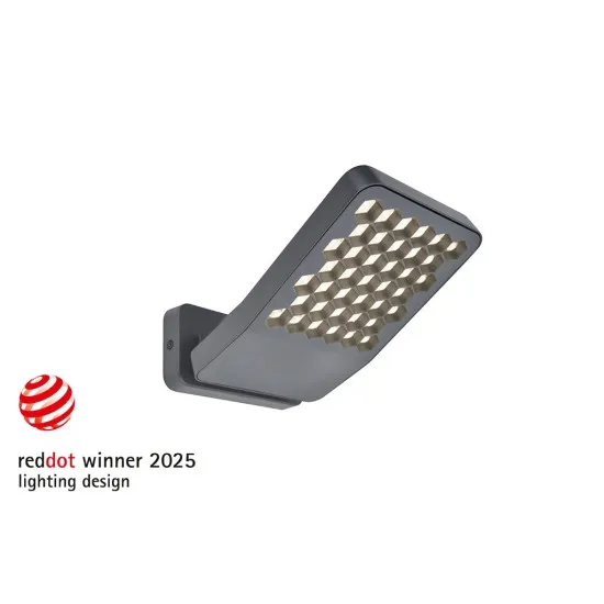 Lutec Atlantis sötétszürke LED kültéri fali lámpa (LUT-7801601118) LED 1 izzós IP54