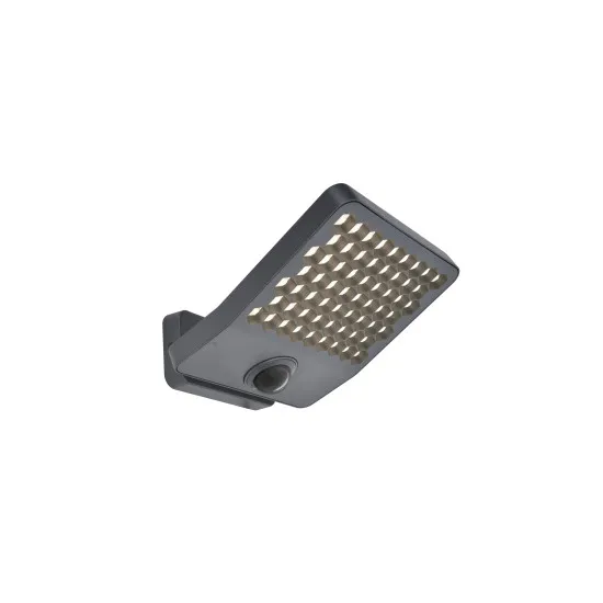 Lutec Atlantis sötétszürke napelemes LED kültéri fali lámpa (LUT-7801604118) LED 1 izzós IP54