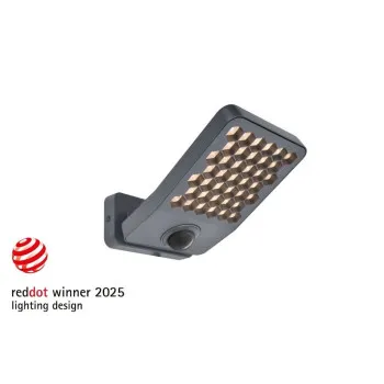 Lutec Atlantis sötétszürke napelemes LED kültéri fali lámpa (LUT-7801607118) LED 1 izzós IP54