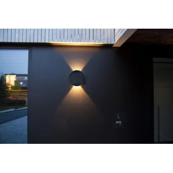 Lutec Belka sötétszürke napelemes hibrid LED kültéri fali lámpa (LUT-6915601335) LED 1 izzós IP54