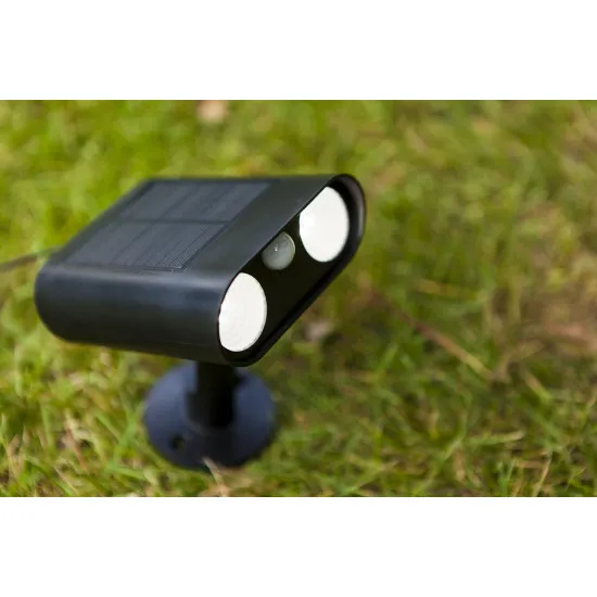 Lutec Bingo matt fekete napelemes LED kültéri fali/leszúrható lámpa (LUT-6938401330) LED 1 izzós IP54