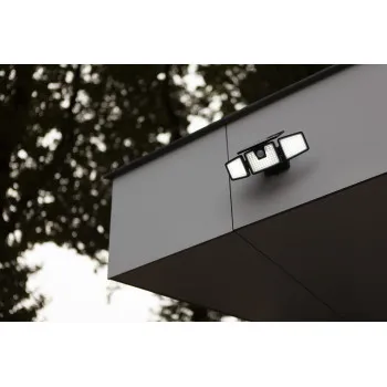 Lutec Briti matt fekete napelemes LED kültéri fali lámpa (LUT-6922401330) LED 1 izzós IP44