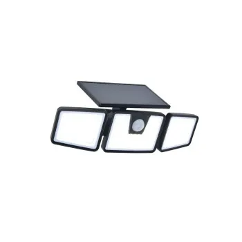 Lutec Briti matt fekete napelemes LED kültéri fali lámpa (LUT-6922401330) LED 1 izzós IP44