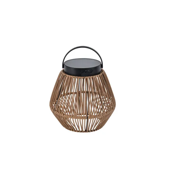 Lutec Coppa natúr-fekete napelemes LED kültéri asztali lámpa (LUT-6933708330) LED 1 izzós IP44