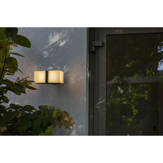 Lutec Cuba matt fekete LED kültéri falikar (LUT-5193801012) LED 2 izzós IP54