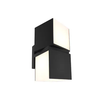 Lutec Cuba matt fekete LED kültéri falikar (LUT-5193801012) LED 2 izzós IP54