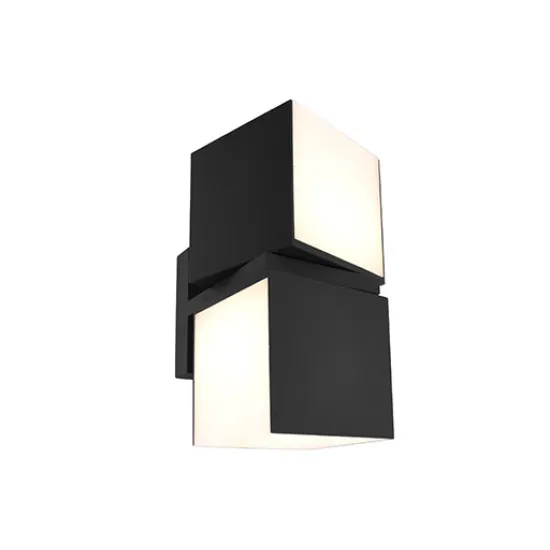 Lutec Cuba matt fekete LED kültéri falikar (LUT-5193801012) LED 2 izzós IP54