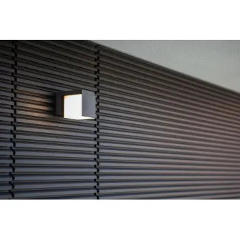 Lutec Cuba matt fekete mozgásérzékelős LED kültéri fali lámpa (LUT-5193803012) LED 1 izzós IP54