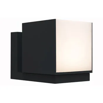 Lutec Cuba matt fekete mozgásérzékelős LED kültéri fali lámpa (LUT-5193803012) LED 1 izzós IP54