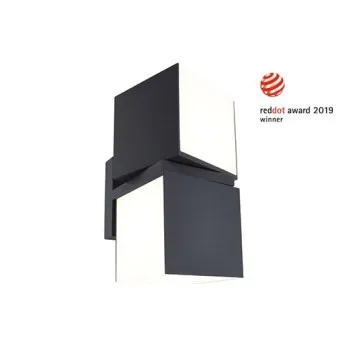 Lutec Cuba sötétszürke LED kültéri falikar (LUT-5193808118) LED 2 izzós IP54