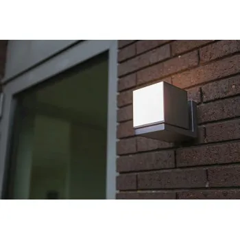 Lutec Cuba sötétszürke mozgásérzékelős LED kültéri fali lámpa (LUT-5193814118) LED 1 izzós IP54