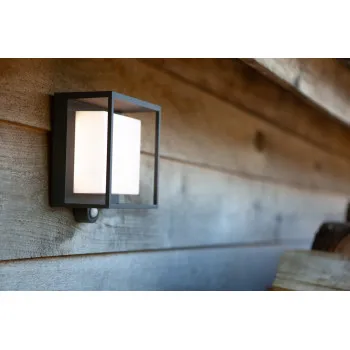 Lutec Curtis sötétszürke napelemes LED kültéri fali lámpa (LUT-6934601118) LED 1 izzós IP54