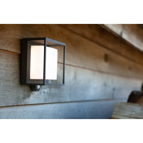 Lutec Curtis sötétszürke napelemes LED kültéri fali lámpa (LUT-6934601118) LED 1 izzós IP54