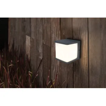 Lutec Doblo sötétszürke napelemes LED kültéri fali lámpa (LUT-6940101125) LED 1 izzós IP54