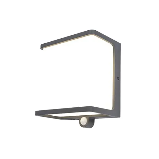 Lutec Doblo sötétszürke napelemes LED kültéri fali lámpa (LUT-6943701125) LED 1 izzós IP44