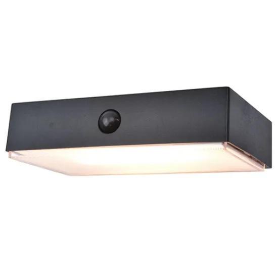 Lutec Fadi matt fekete napelemes LED kültéri fali lámpa (LUT-6939501330) LED 1 izzós IP54