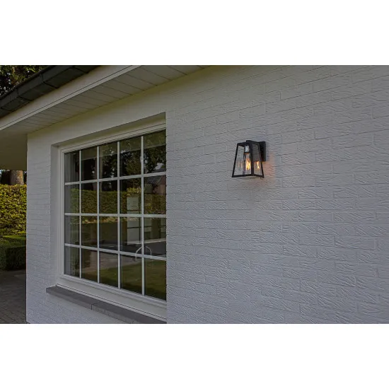 Lutec Fia matt fekete kültéri fali lámpa (LUT-5290903012) E27 1 izzós IP44