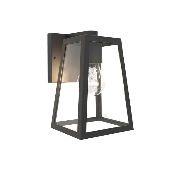 Lutec Fia matt fekete kültéri fali lámpa (LUT-5290903012) E27 1 izzós IP44