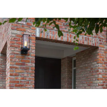 Lutec Flair matt fekete mozgásérzékelős kültéri falikar (LUT-5288802012) E27 1 izzós IP44