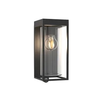 Lutec Flair matt fekete napelemes kültéri fali lámpa (LUT-6988804012) E27 1 izzós IP44