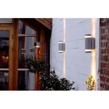 Lutec Focus sötétszürke kültéri falikar (LUT-5604011118) GU10 2 izzós IP44