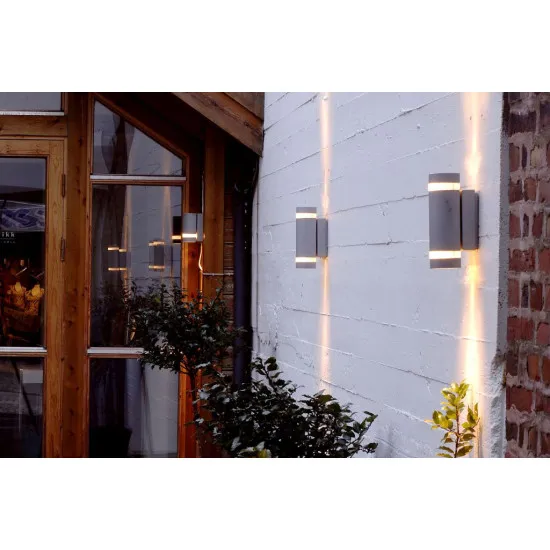 Lutec Focus sötétszürke kültéri falikar (LUT-5604011118) GU10 2 izzós IP44