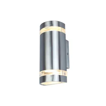 Lutec Focus acélszínű kültéri falikar (LUT-5604021001) GU10 2 izzós IP44