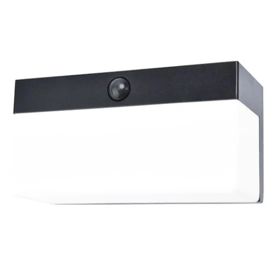 Lutec Fran matt fekete napelemes LED kültéri fali lámpa (LUT-6941502330) LED 1 izzós IP44